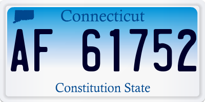 CT license plate AF61752