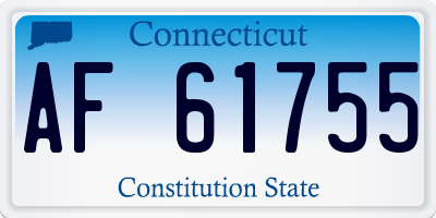 CT license plate AF61755