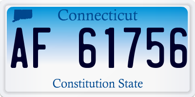 CT license plate AF61756