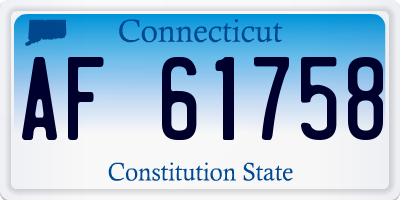 CT license plate AF61758