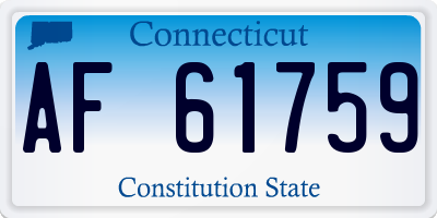 CT license plate AF61759