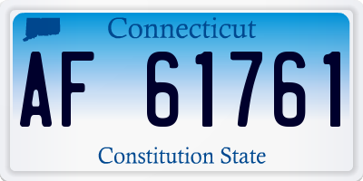 CT license plate AF61761