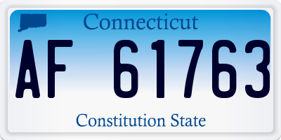 CT license plate AF61763