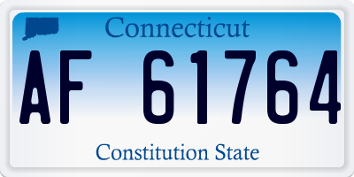 CT license plate AF61764