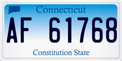 CT license plate AF61768