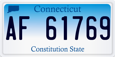 CT license plate AF61769