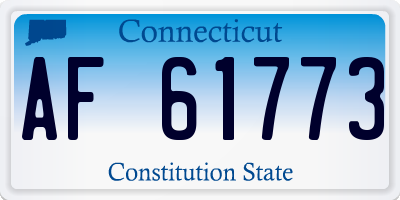 CT license plate AF61773