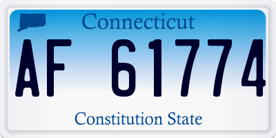 CT license plate AF61774