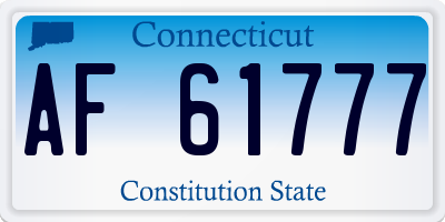 CT license plate AF61777