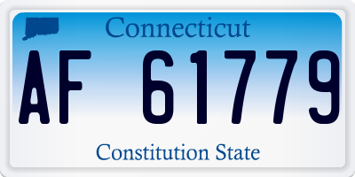 CT license plate AF61779