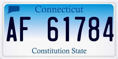 CT license plate AF61784