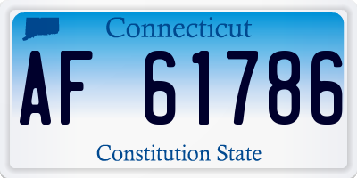 CT license plate AF61786