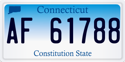 CT license plate AF61788