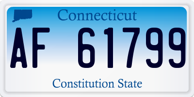 CT license plate AF61799