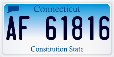 CT license plate AF61816