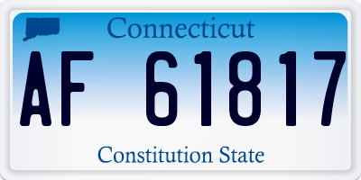 CT license plate AF61817