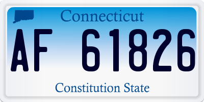 CT license plate AF61826