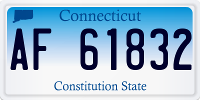 CT license plate AF61832