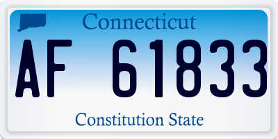 CT license plate AF61833