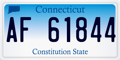 CT license plate AF61844
