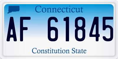 CT license plate AF61845