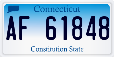 CT license plate AF61848