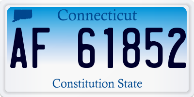 CT license plate AF61852