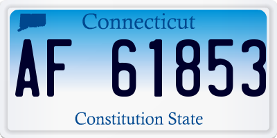 CT license plate AF61853