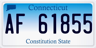 CT license plate AF61855