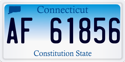 CT license plate AF61856