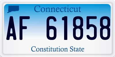 CT license plate AF61858