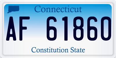 CT license plate AF61860