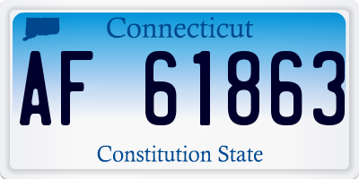 CT license plate AF61863
