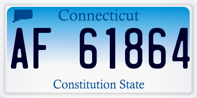 CT license plate AF61864