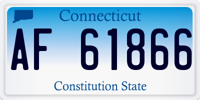 CT license plate AF61866