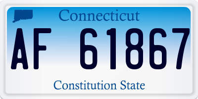 CT license plate AF61867