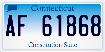 CT license plate AF61868