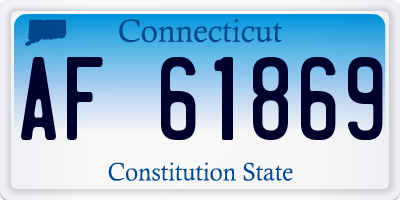 CT license plate AF61869