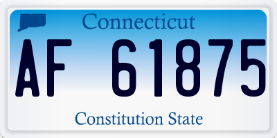 CT license plate AF61875