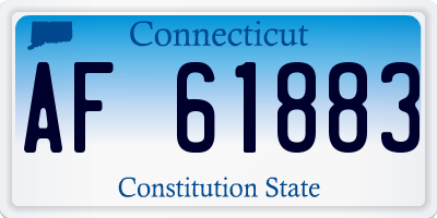 CT license plate AF61883