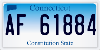 CT license plate AF61884