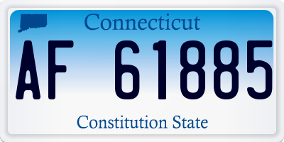 CT license plate AF61885