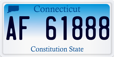 CT license plate AF61888