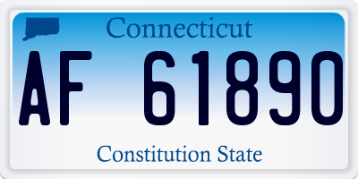 CT license plate AF61890