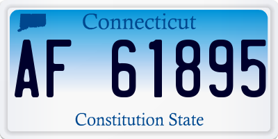 CT license plate AF61895