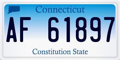 CT license plate AF61897