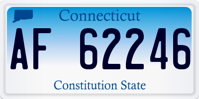 CT license plate AF62246