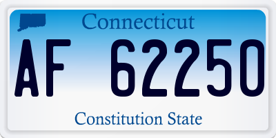CT license plate AF62250