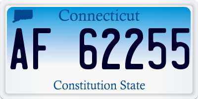CT license plate AF62255