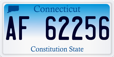 CT license plate AF62256